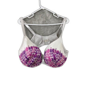 Cacique Cooling French Full Coverage Bra Sz 44DD Gray/Purple